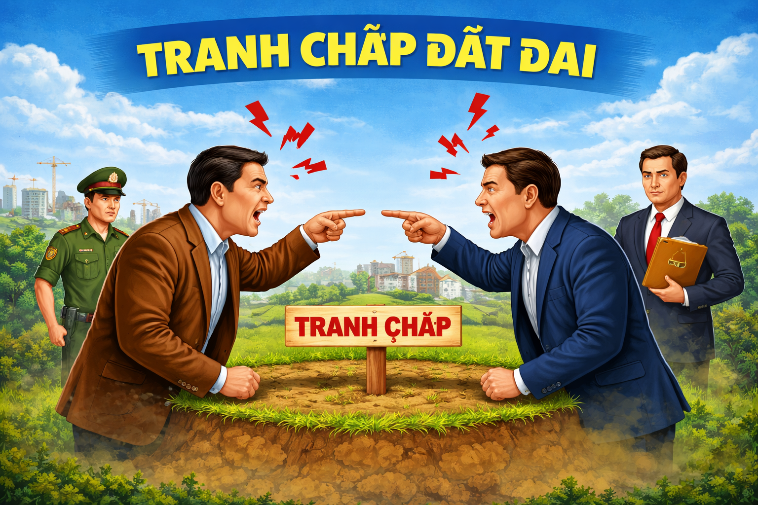 tranh chấp đất đai giải quyết như thế nào